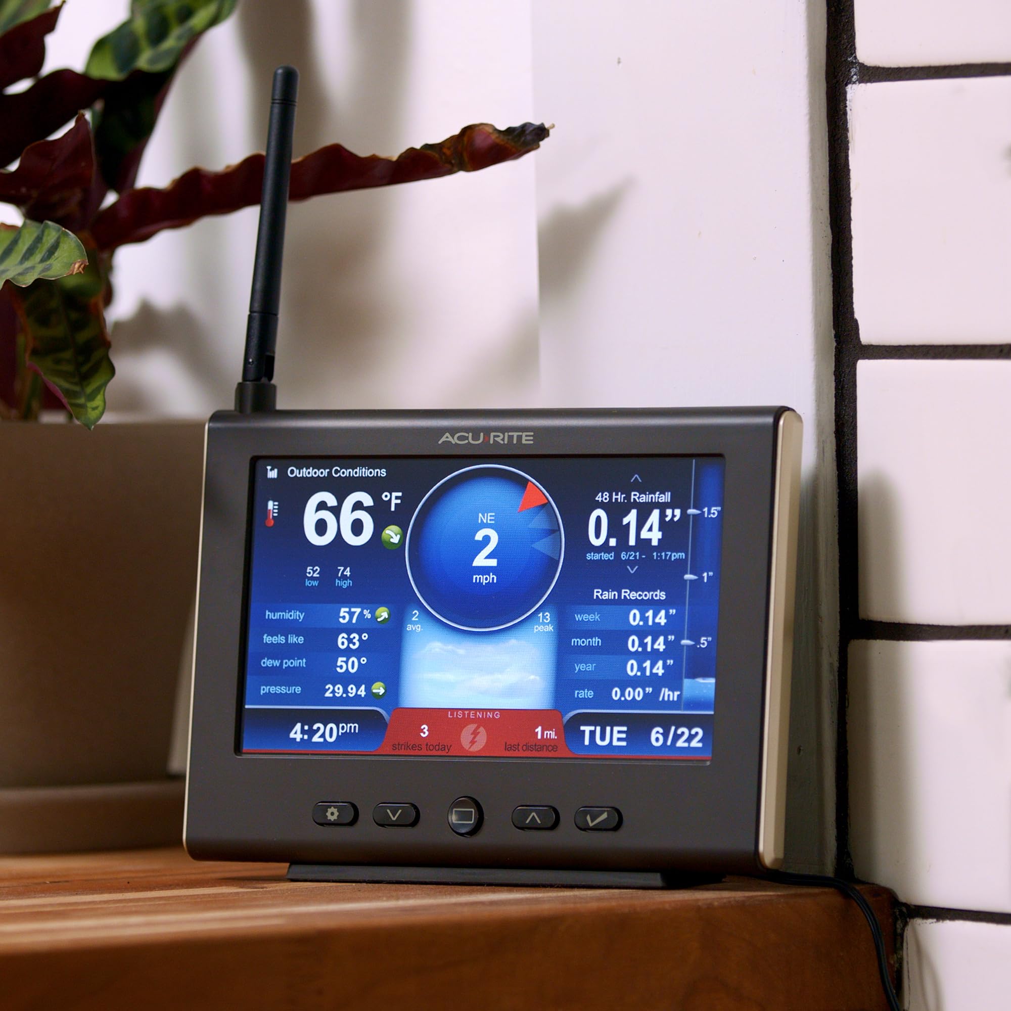 AcuRite Iris rain gauge provides precise rainfall data for gardening plans.