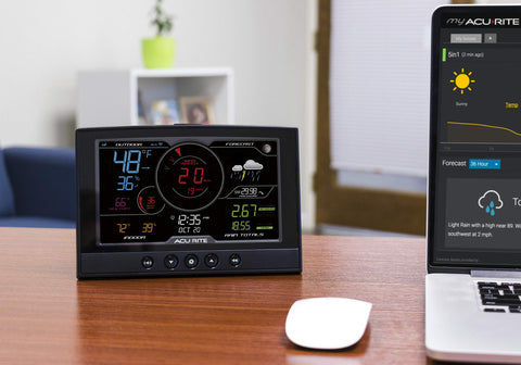 AcuRite Iris wind speed and direction sensor helps monitor gusts for outdoor activities.