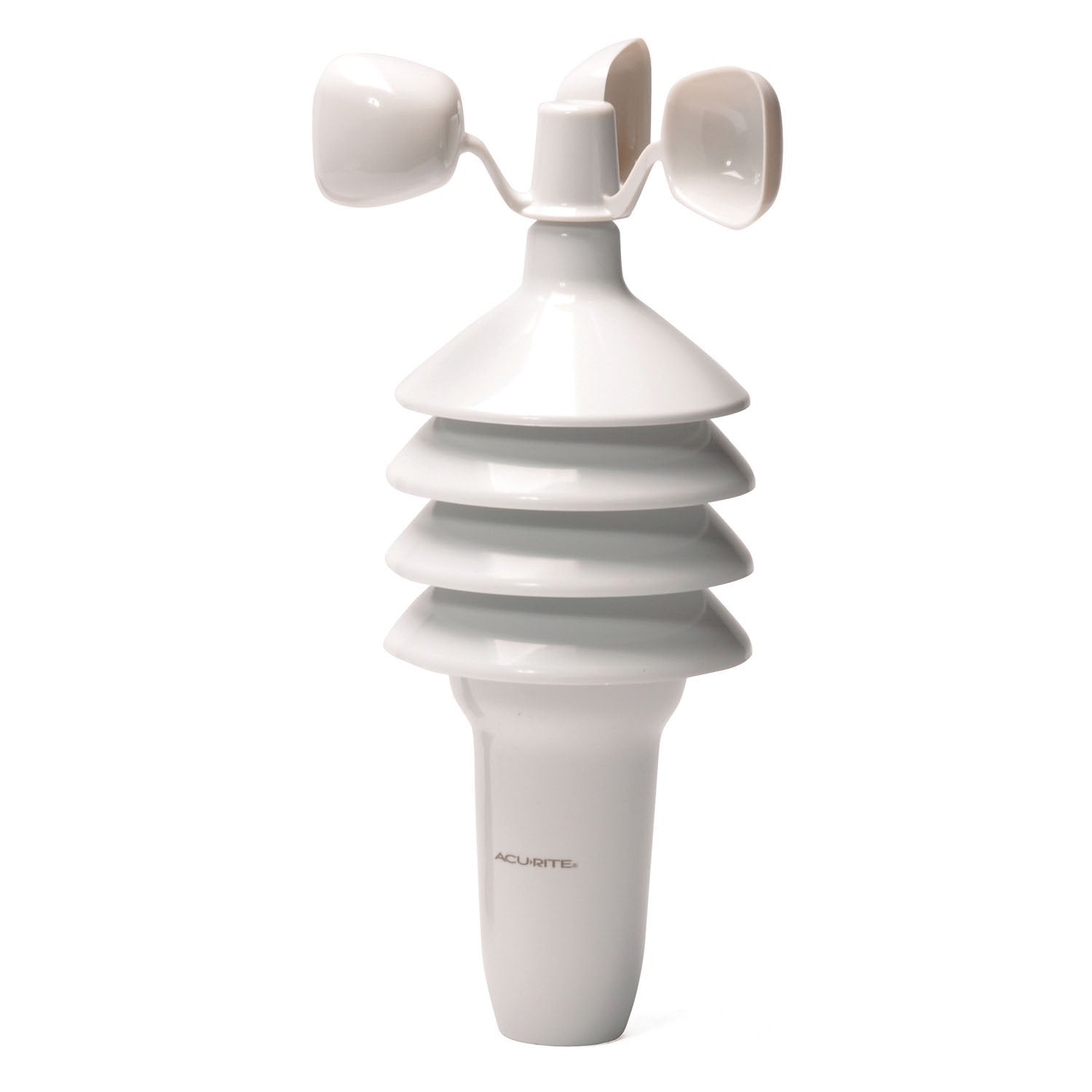 AcuRite Notos 3N1TXC outdoor sensor shows wind speed for backyard weather.