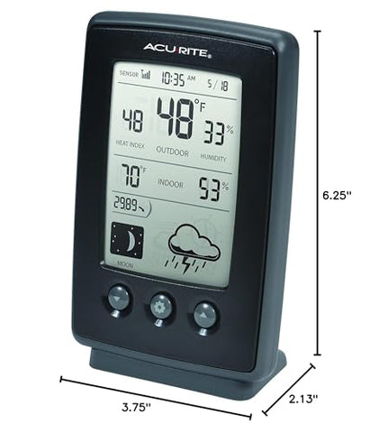 AcuRite outdoor sensor with weather-resistant casing for durable outdoor use.