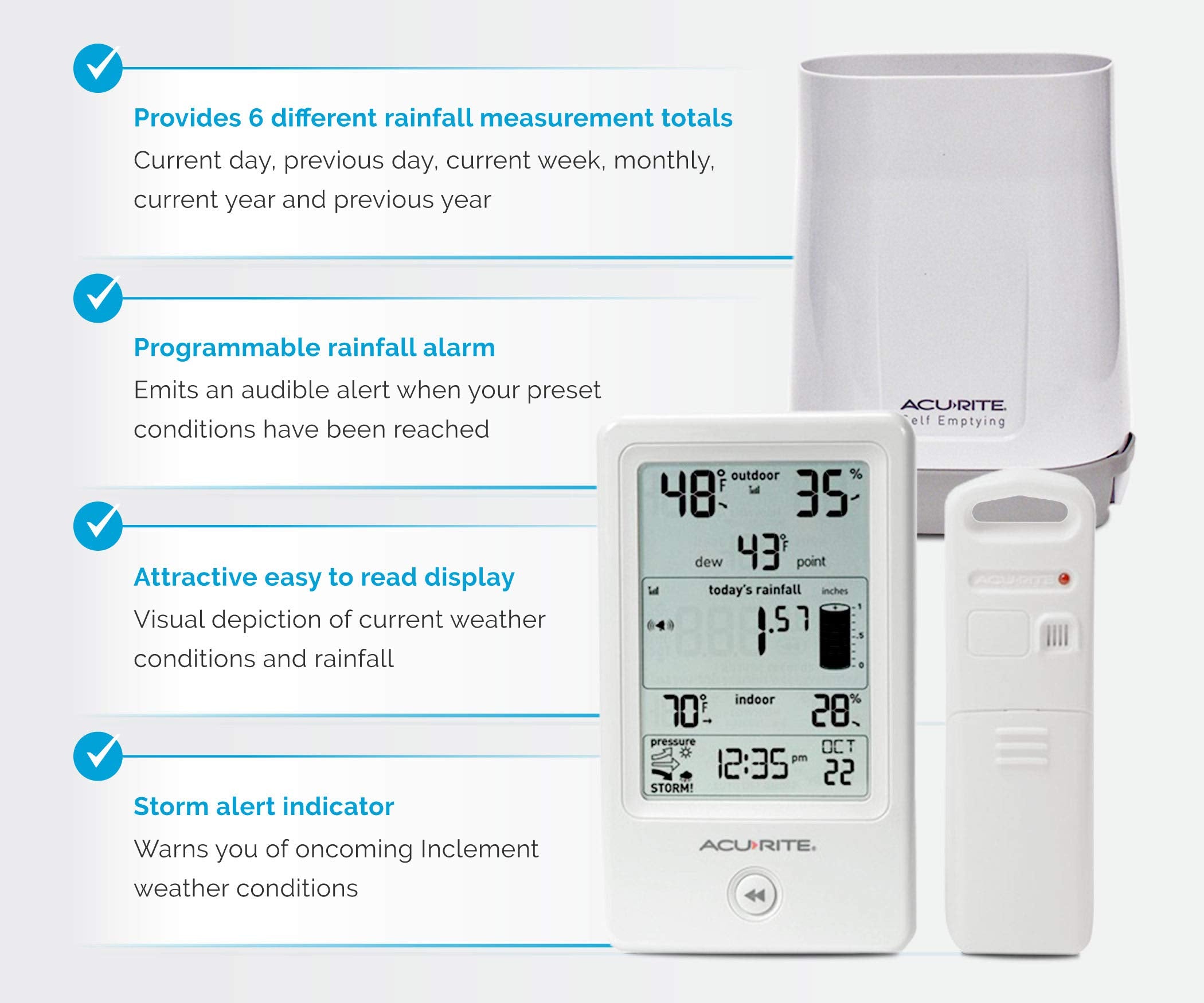 AcuRite programmable rain alarm helps plan watering and outdoor activities