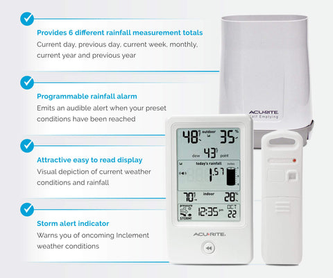 AcuRite programmable rain alarm helps plan watering and outdoor activities