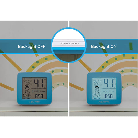 AcuRite display with backlight and automatic daylight saving updates
