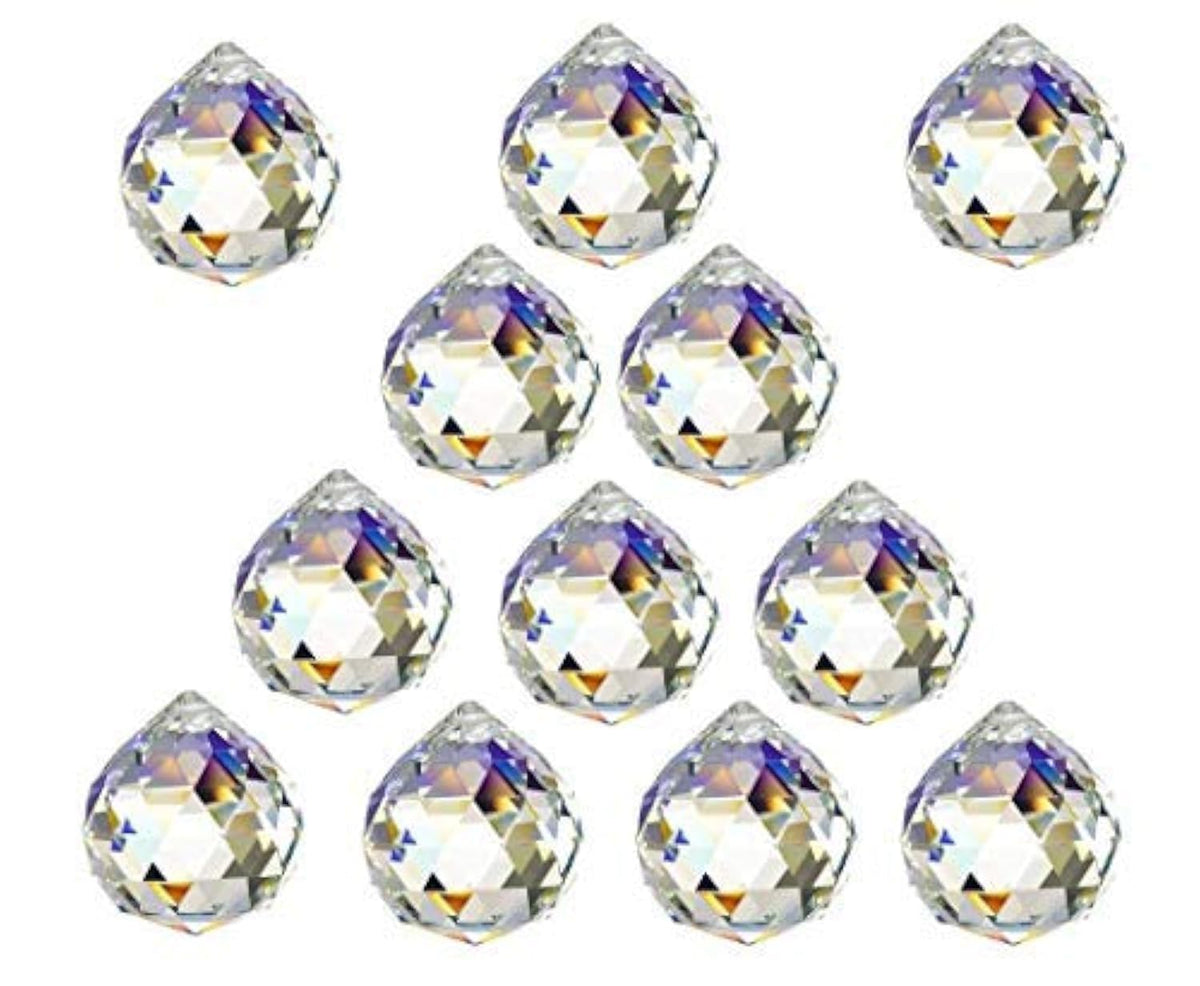Acuteye 12-piece crystal prisms catching sunlight for vibrant window sparkle