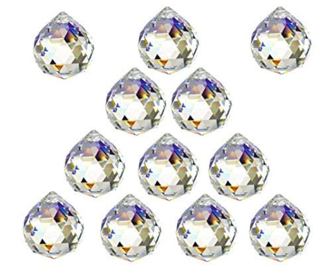 Acuteye 12-piece crystal prisms catching sunlight for vibrant window sparkle
