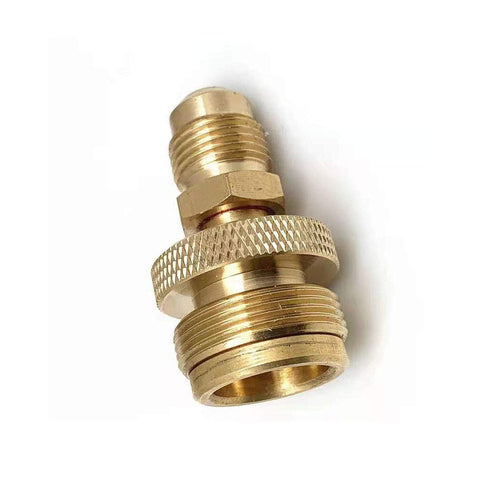Acxico quick-connect socket with shut-off valve for controlled gas flow.