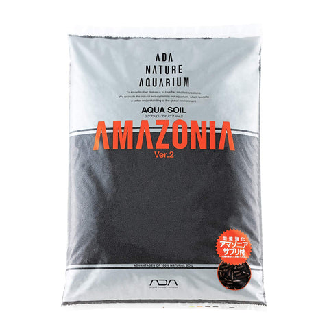 ADA Aqua Soil Amazonia Ver 2 black soil enhances plant color and contrast.