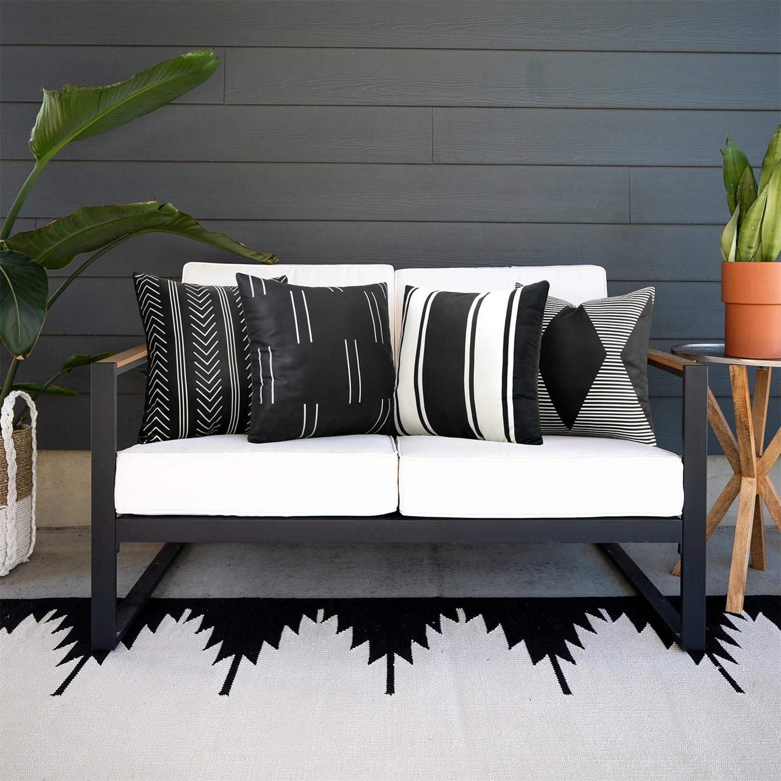 Adabana hidden-zipper pillow cover gives chic look while protecting inserts.