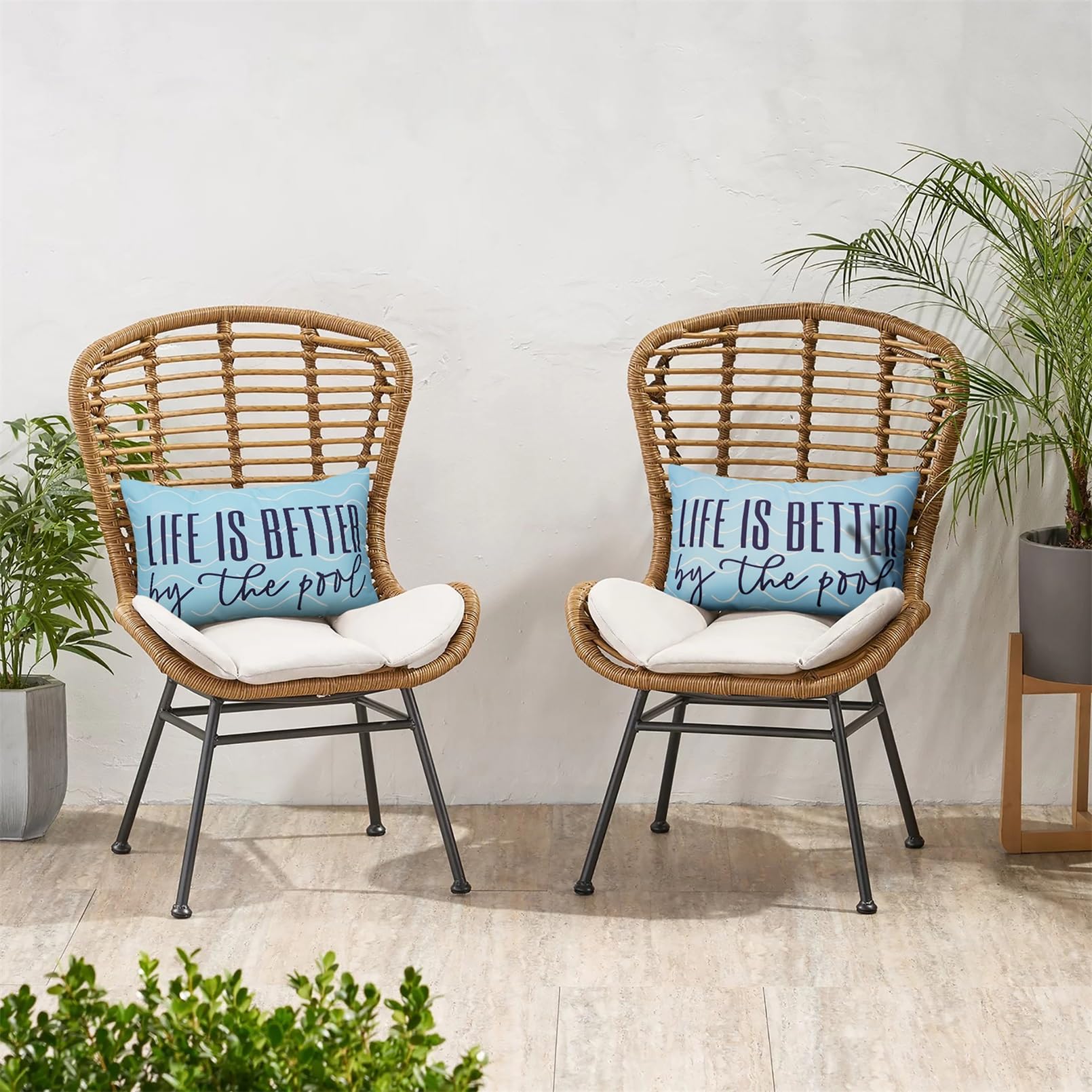 Adabana two pack of 12x20 inch pillow covers.