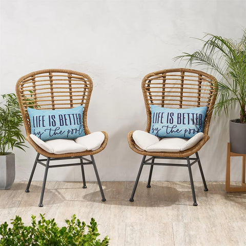 Adabana two pack of 12x20 inch pillow covers.
