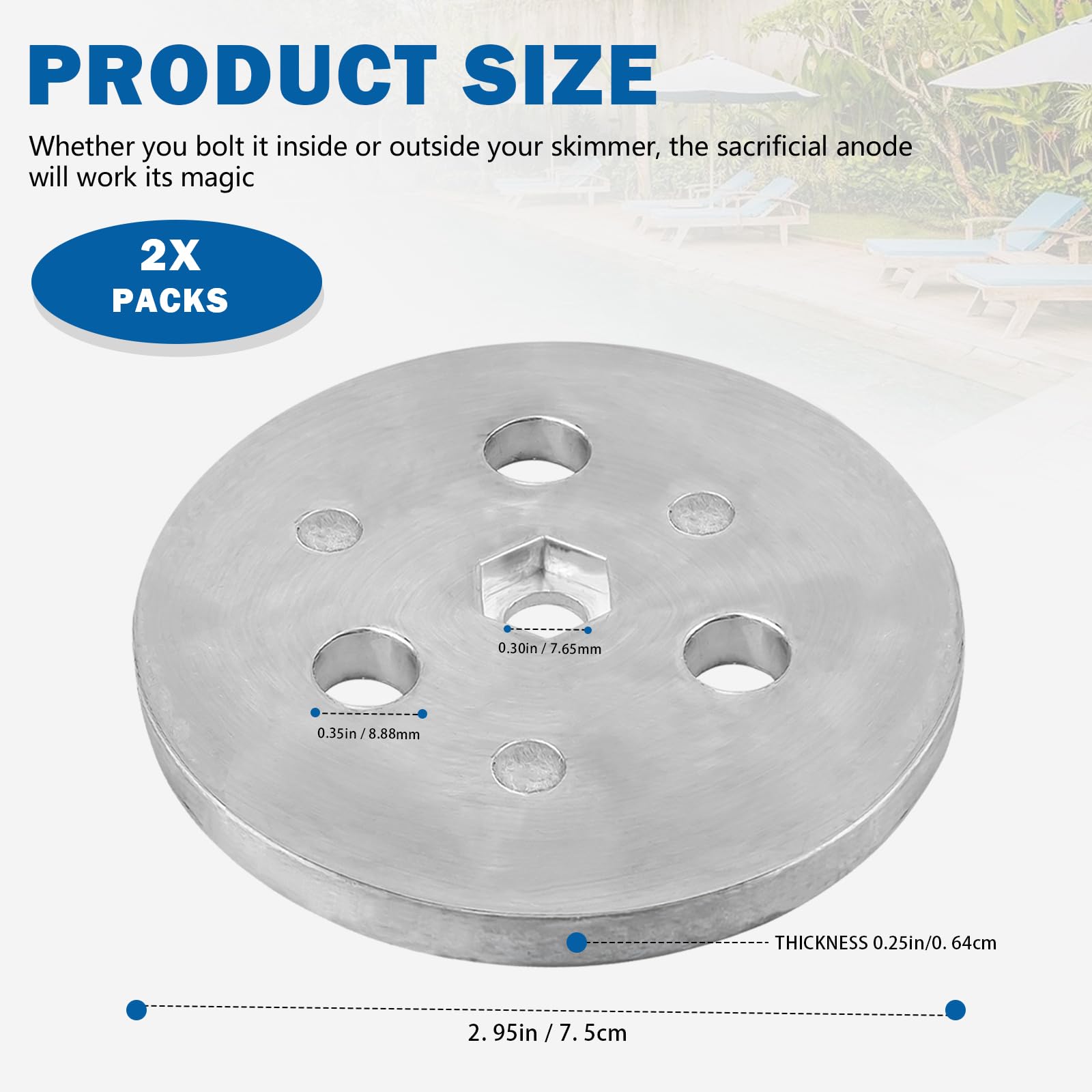 Adabuing-anode-weight-dimensions with 3¼ inch diameter plate.