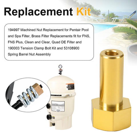 Adabuing brass filter nut replacement for Pentair filters — reliable sealing and fit.