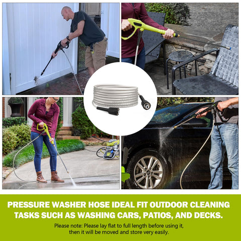 Adabuing compact sturdy hose saves space and resists tangling after storage.