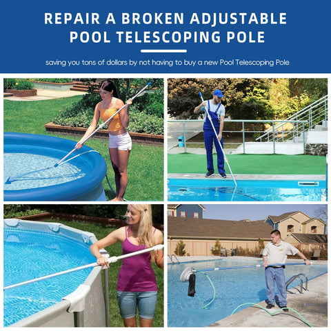 Adabuing easy-install cam lock simplifies pool pole maintenance.