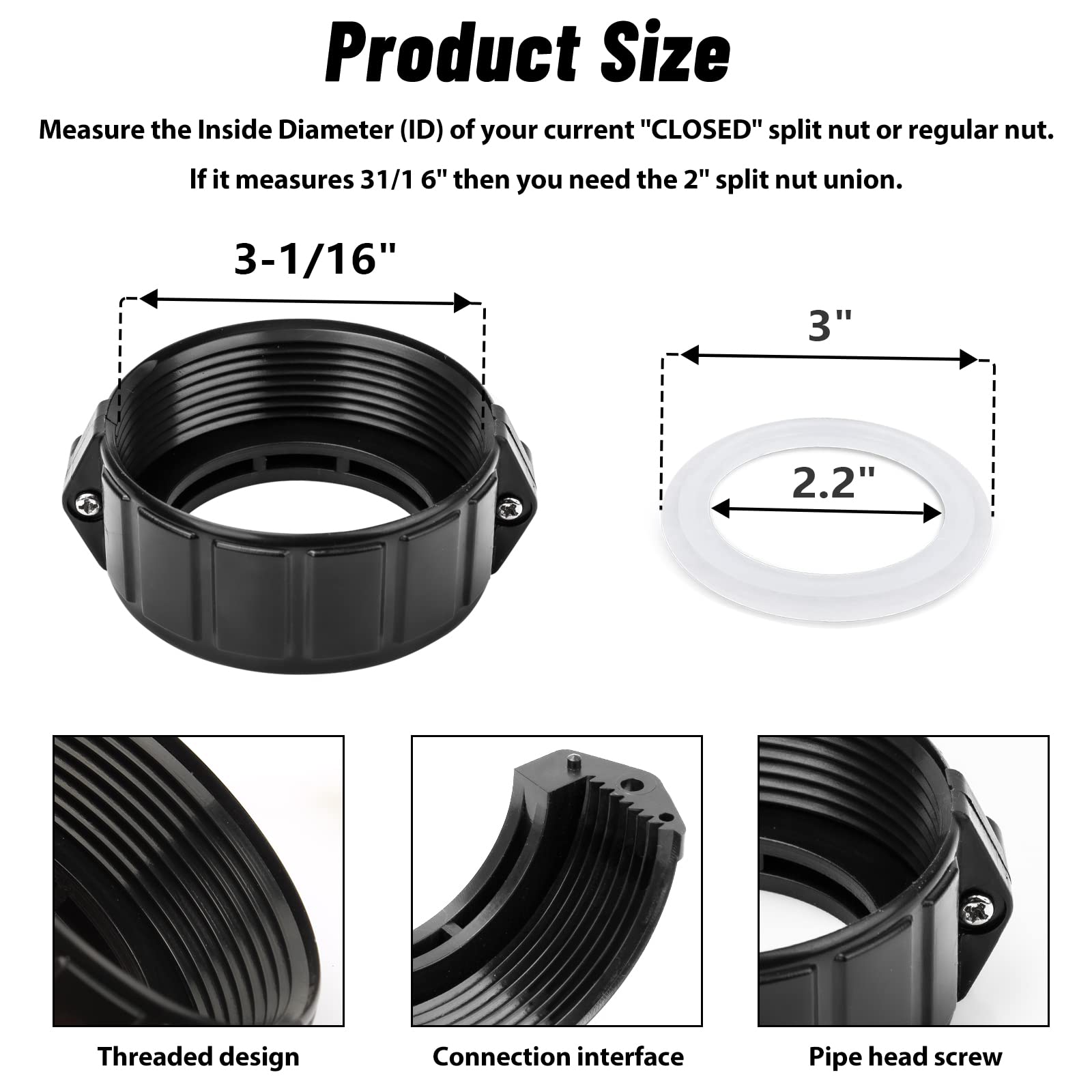 Adabuing heater gaskets provide precise fit between tube and union for reliable seal.