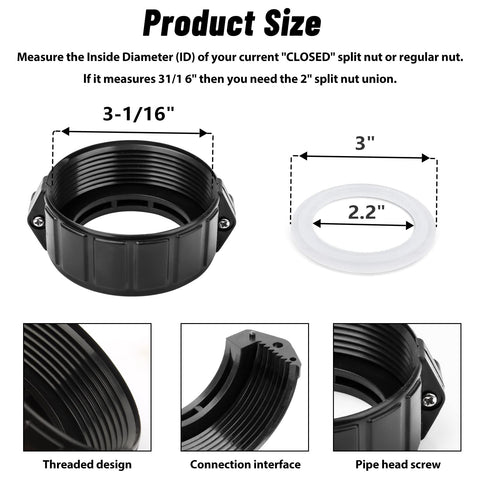 Adabuing heater gaskets provide precise fit between tube and union for reliable seal.