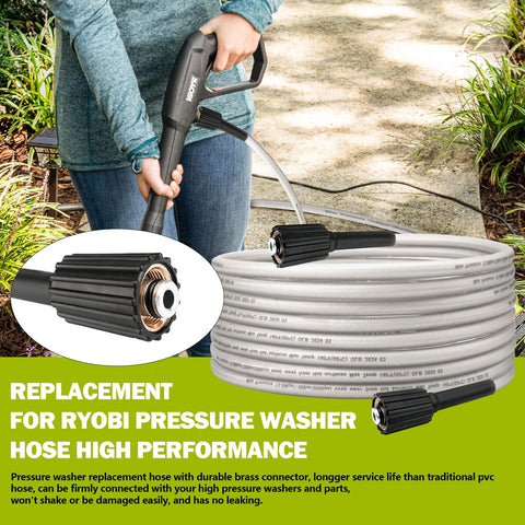 Adabuing kink-free hose design prevents punctures for smooth washing of cars and decks.