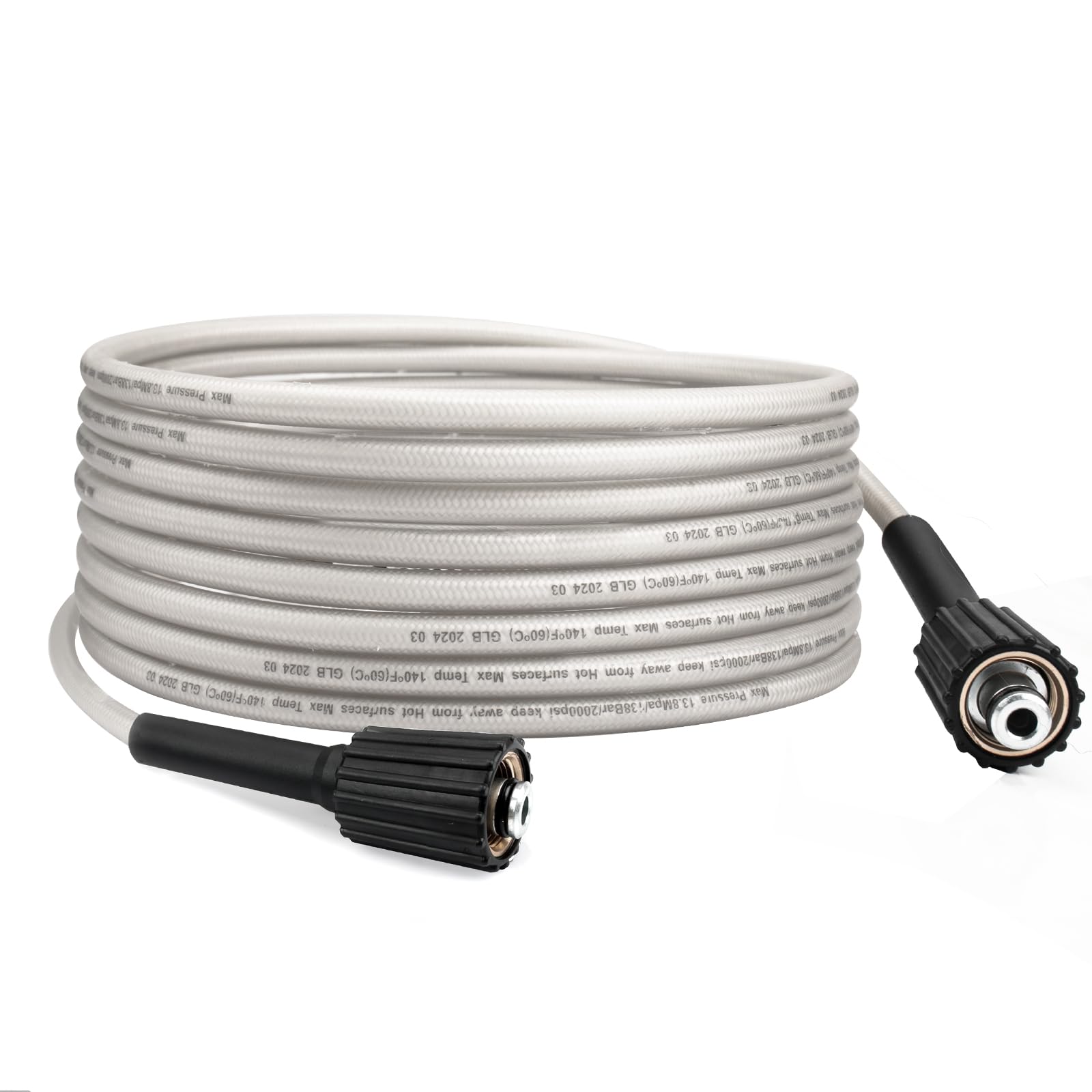 Adabuing pressure washer hose with Ryobi-compatible connector for reliable high-pressure cleaning.
