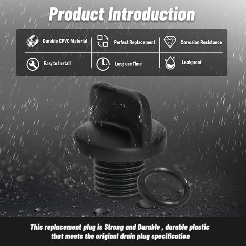 Adabuing R0446000 easy-grip knobs simplify turning the drain plug.