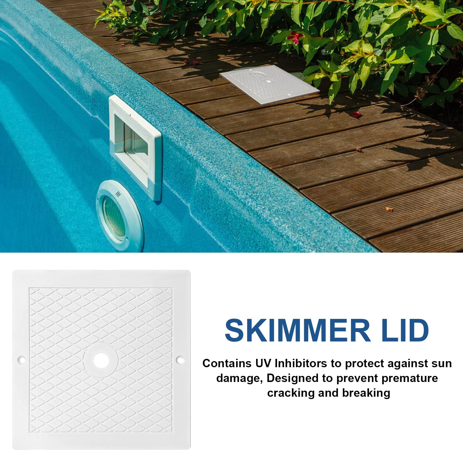 Adabuing weatherproof skimmer cover protects against sun and chemicals