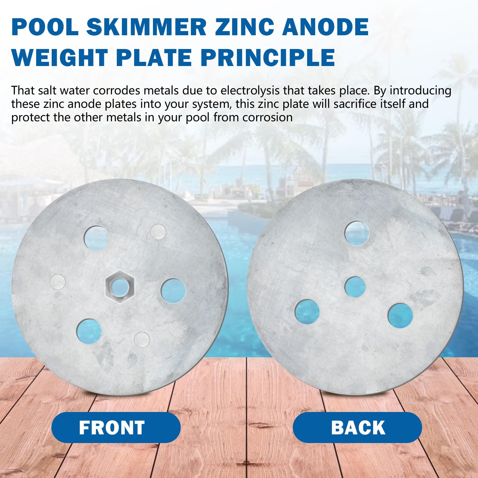 Adabuing zinc-anode-weight close-up highlighting compact design for anti-electrolysis.