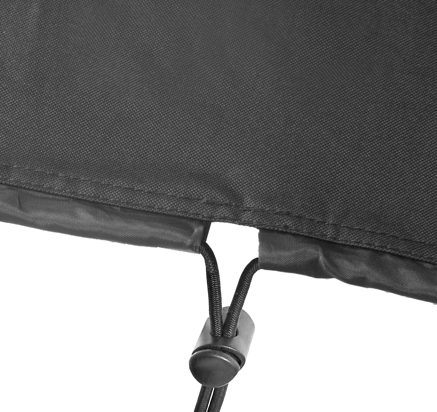 Adamoss cover with elastic drawstring secures a snug fit against wind and rain