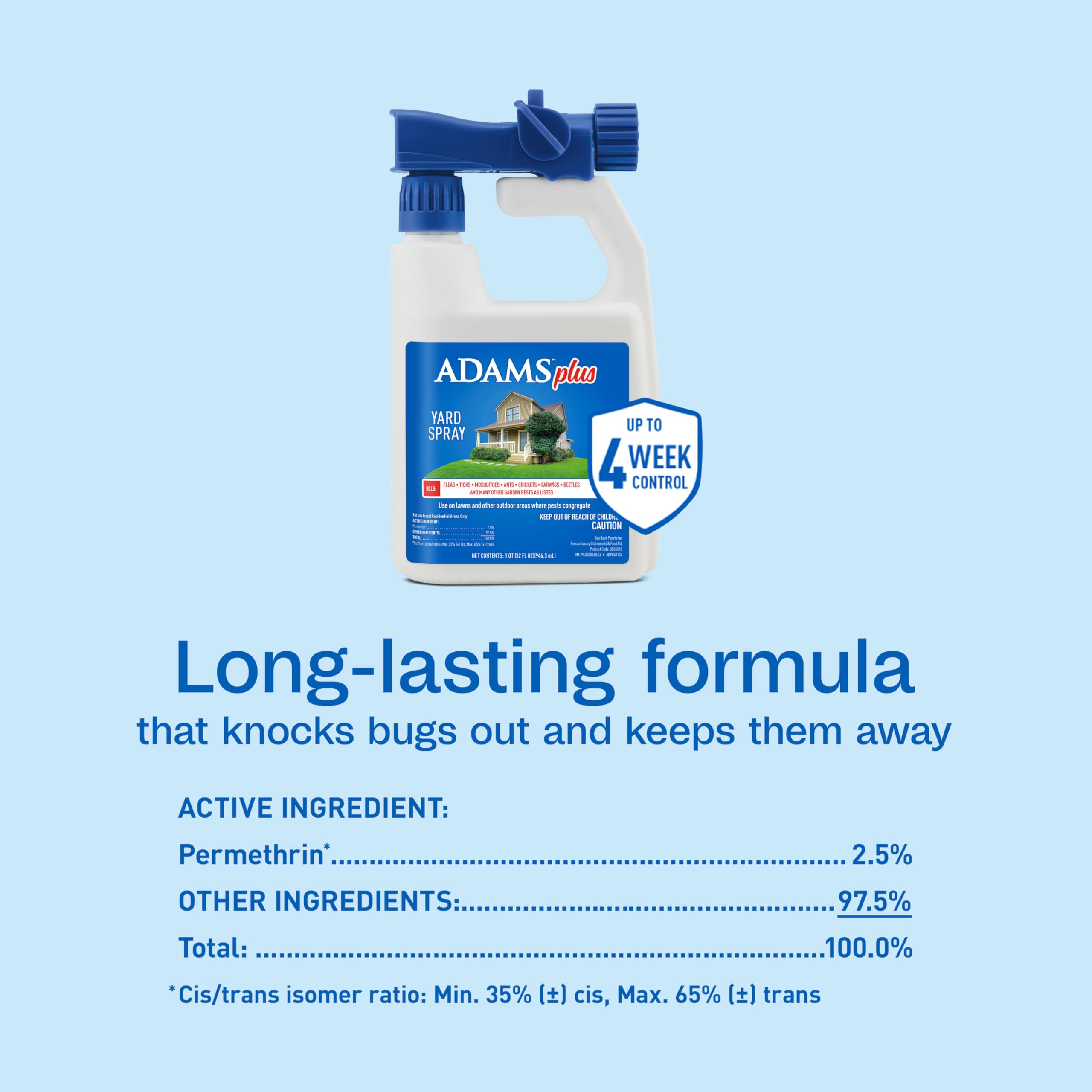 ADAMS Plus Yard Spray coverage up to 5,000 sq ft demonstrated