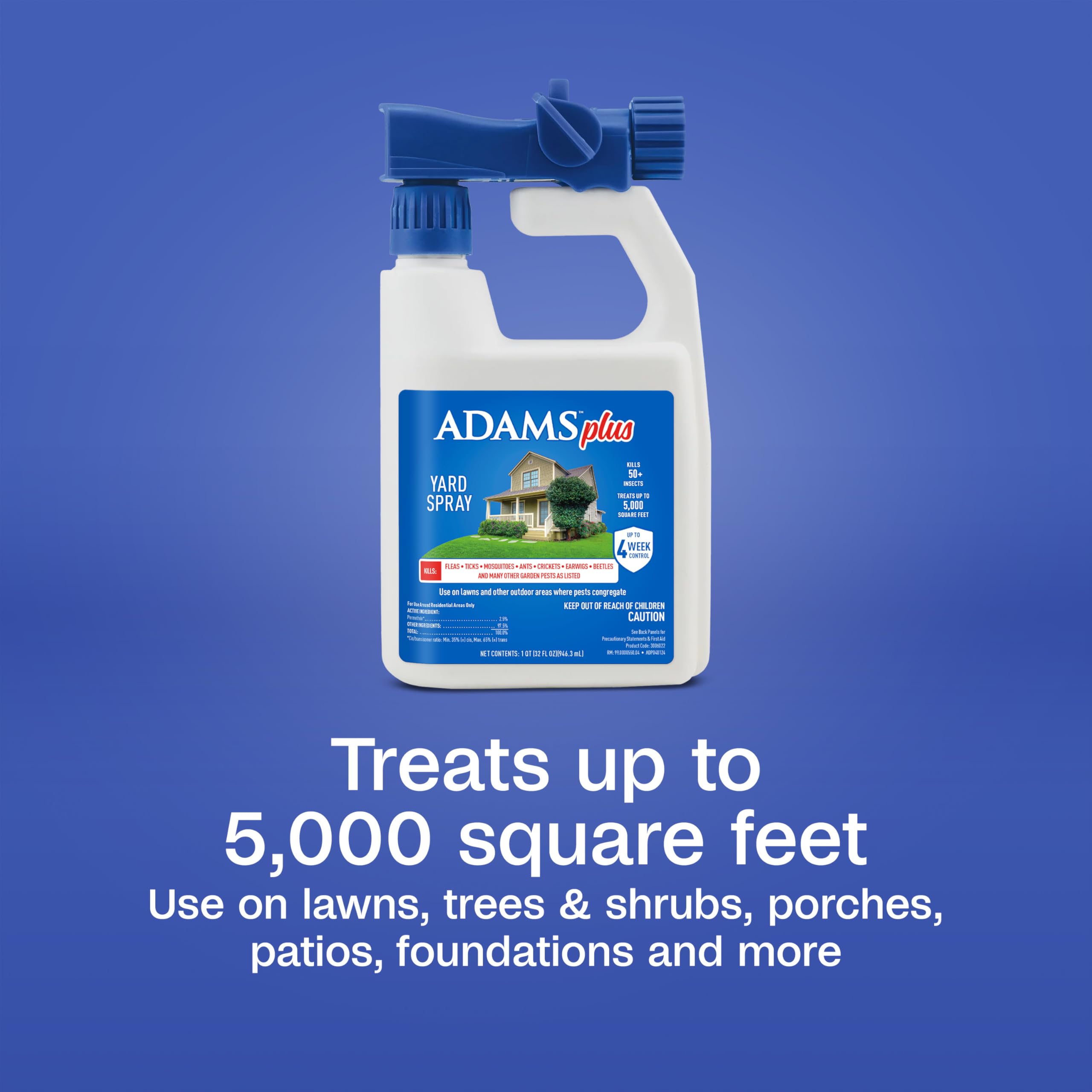 ADAMS Plus Yard Spray near building foundation for perimeter protection