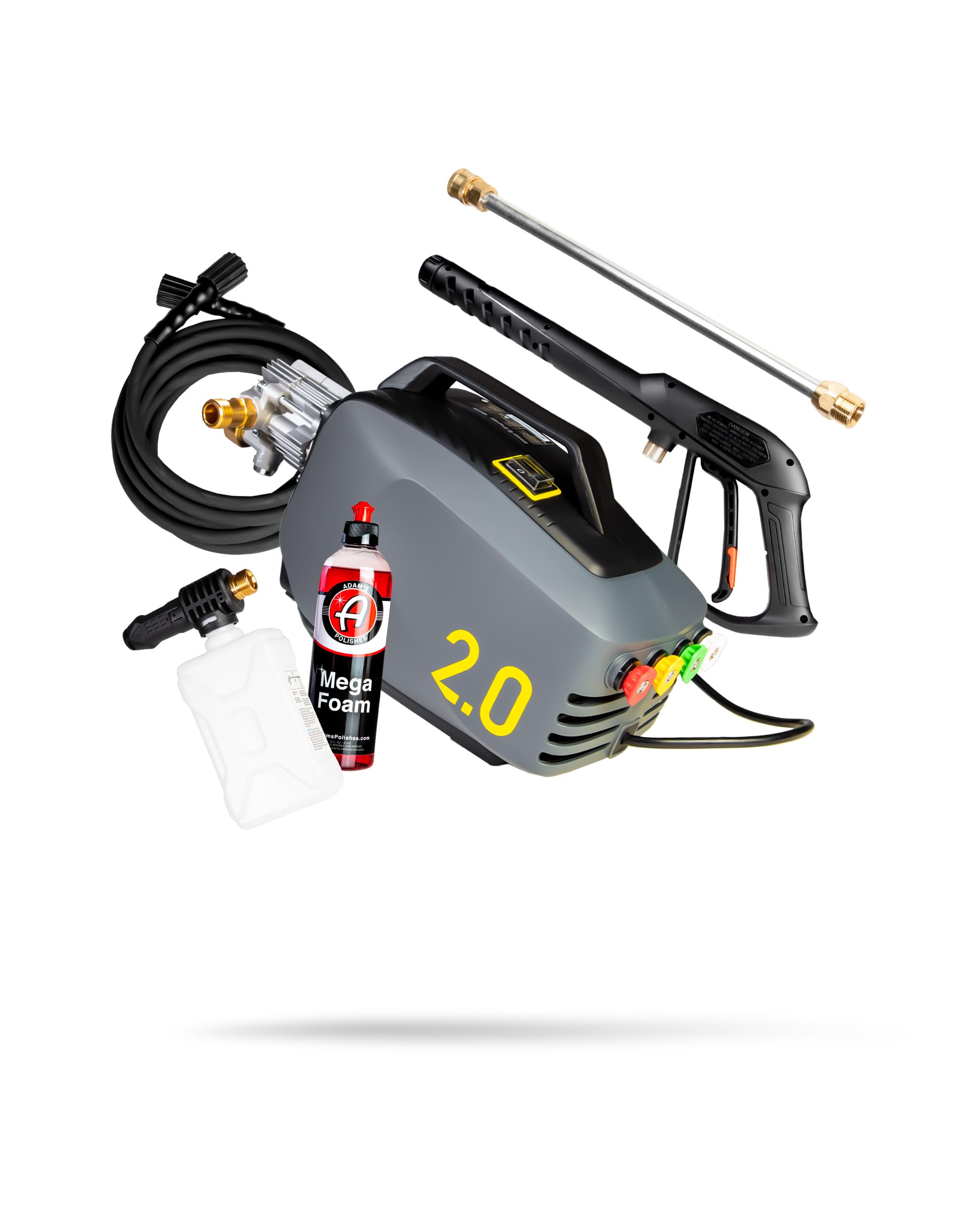 Adam's Polishes Active Pressure Washer 2.0 front view for compact, portable cleaning on the go.