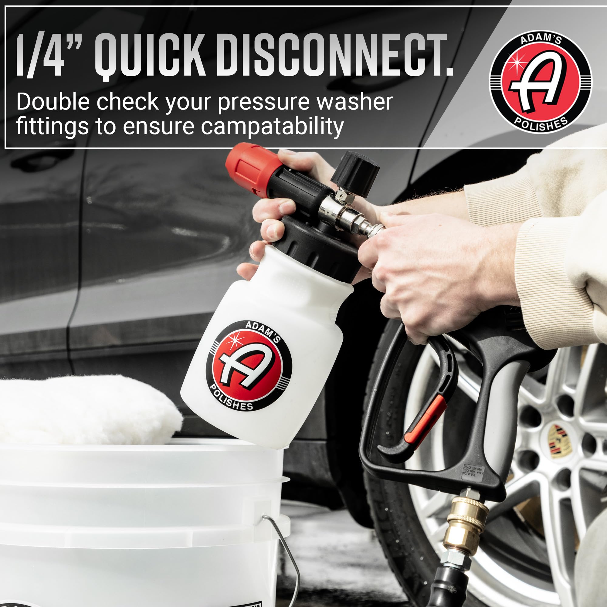 Adam's Polishes 32oz capacity supports extended foaming without frequent refills.