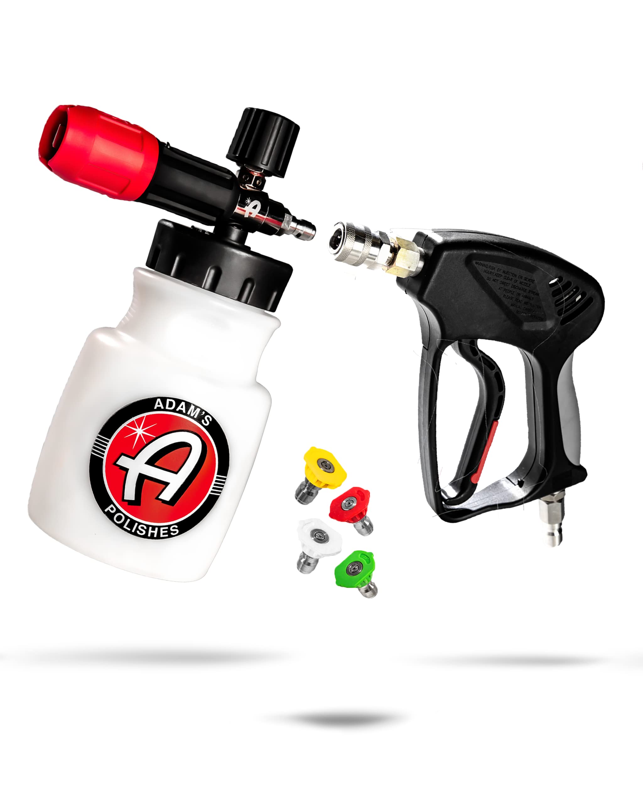 Adam's Polishes Premium Foam Cannon bottle with sturdy reservoir for rich, even pre-wash foam.