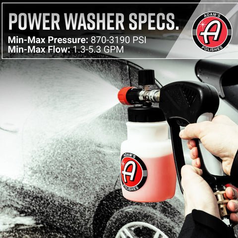 Adam's Polishes 1/4-inch quick disconnect enables fast setup.