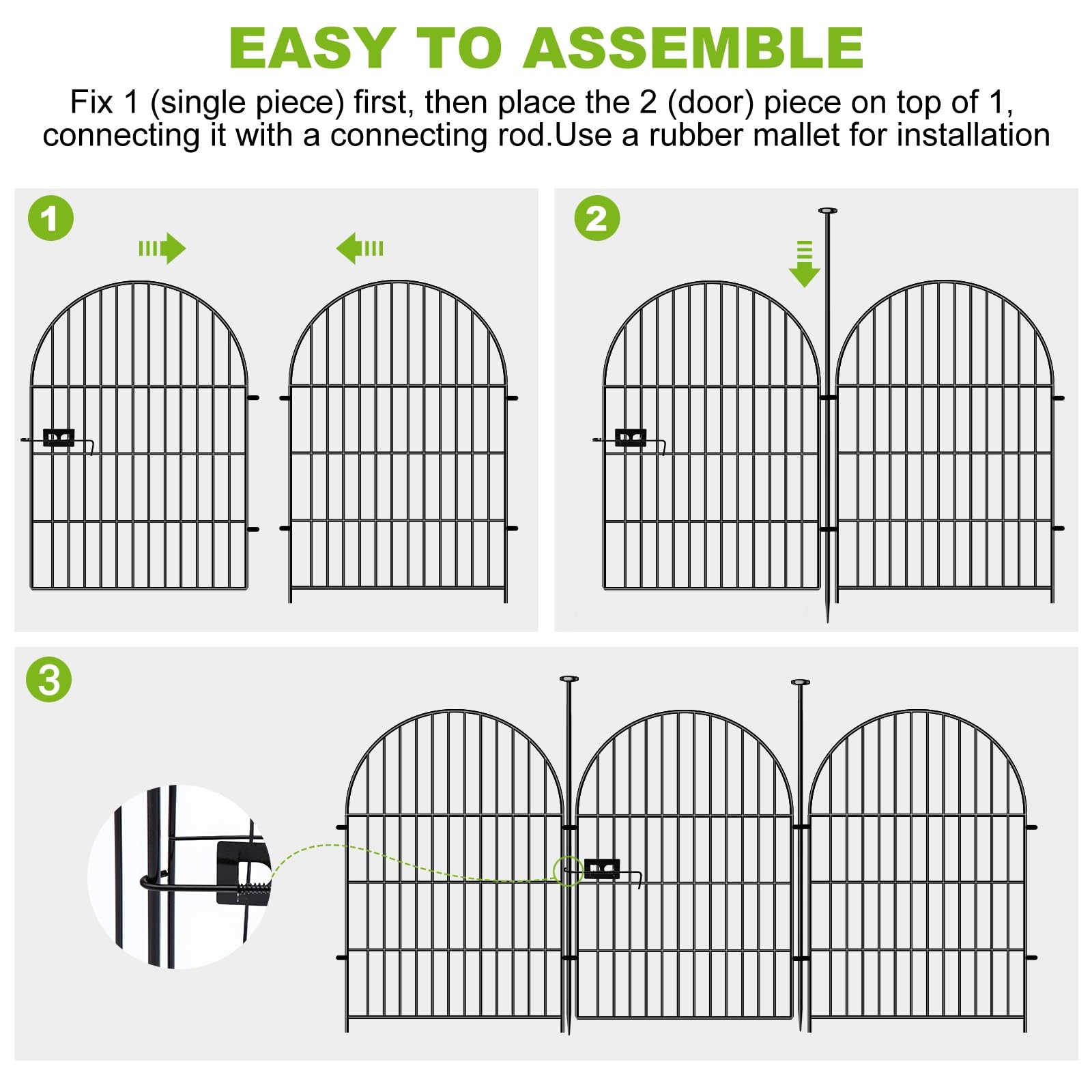 ADAVIN 12-panel 26.2ft length offers flexible boundary options