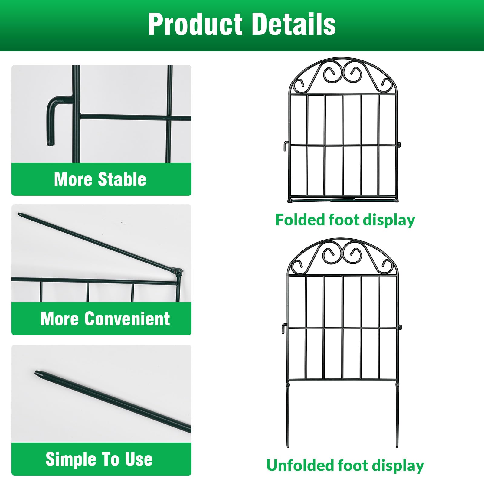 ADAVIN collapsible feet design simplifies setup and removal.