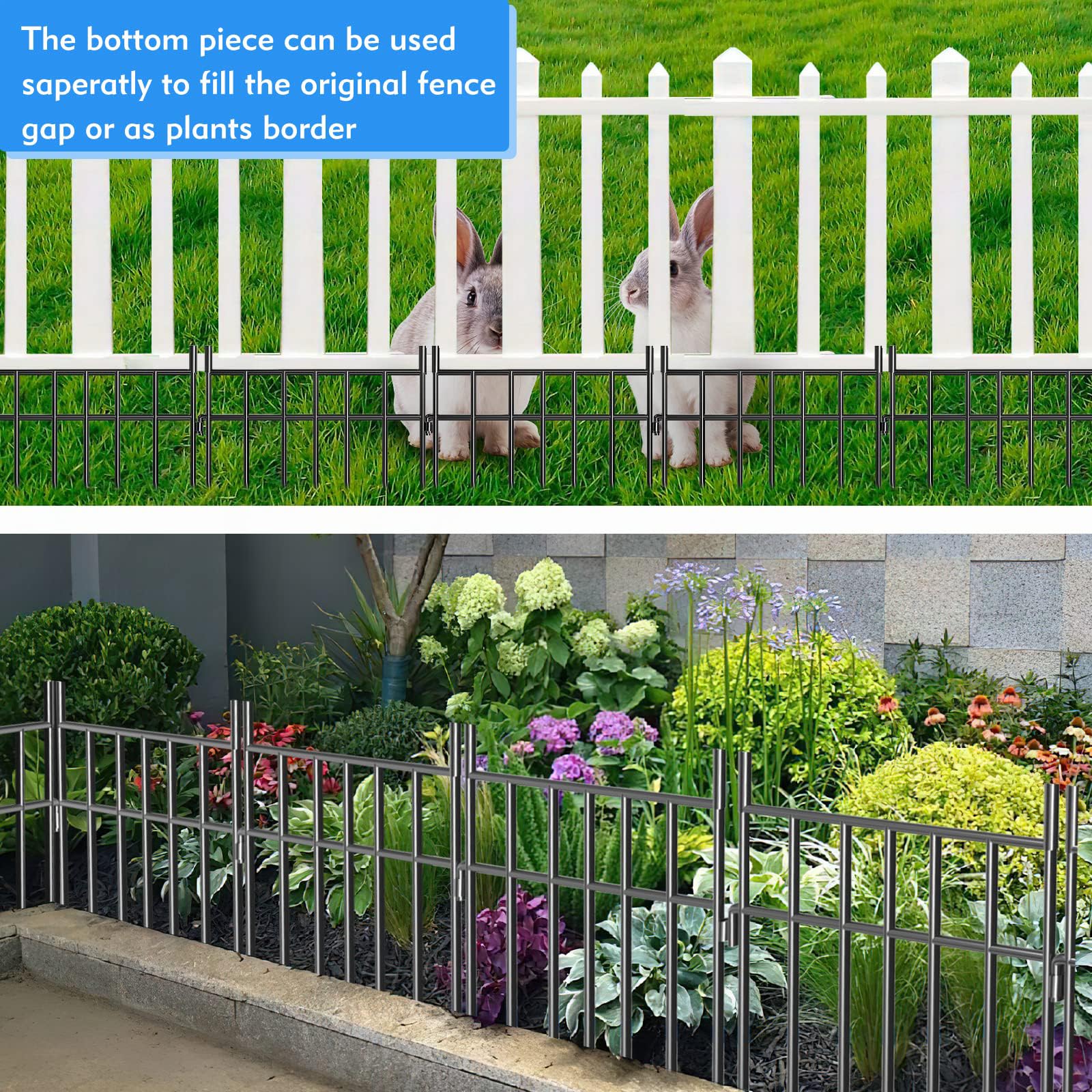 Adavin decorative modern garden fence adds style to borders and beds
