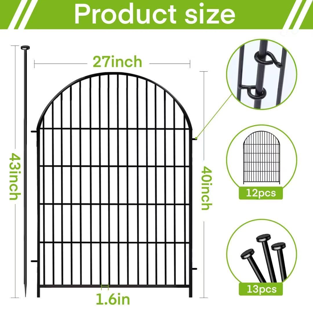 ADAVIN 40in fence assembly shows quick, tool-free setup for sturdy borders