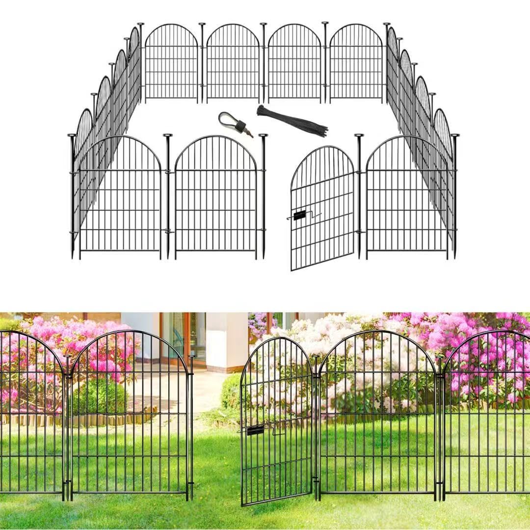 ADAVIN garden fence arch 40in front view enhances pet boundary with style