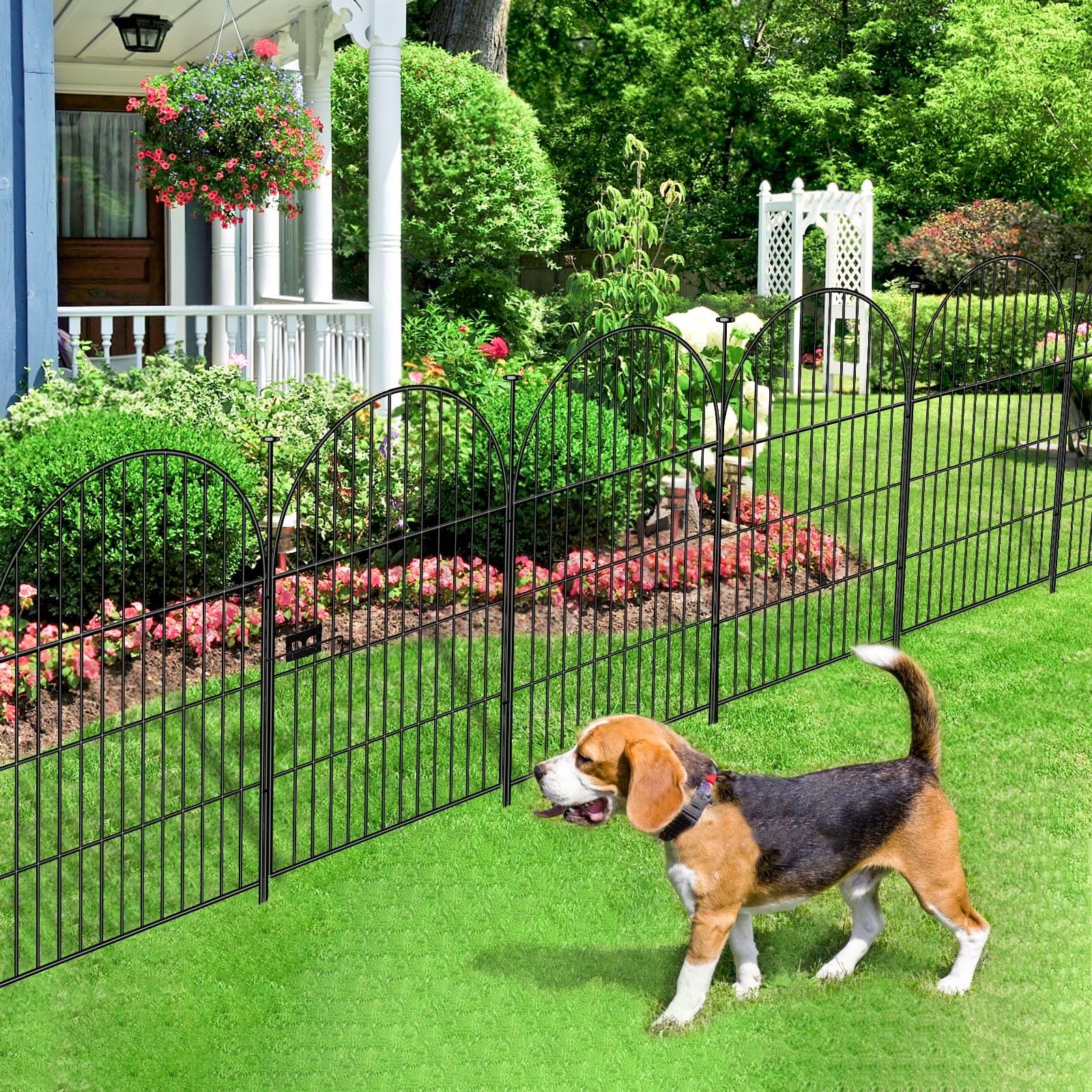 ADAVIN border fence blends with garden beds and flower borders