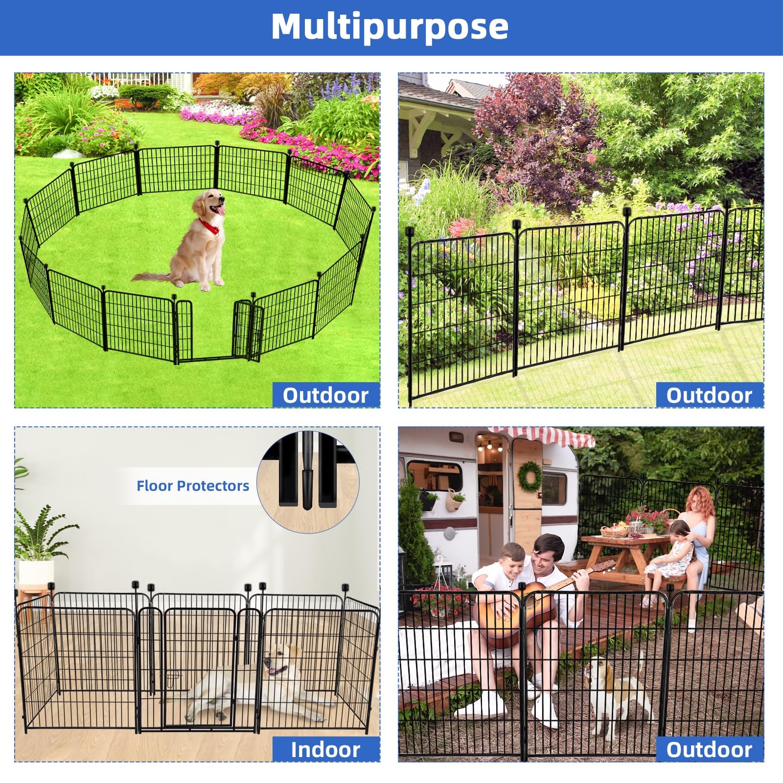 ADAVIN garden fence shown in outdoor use as a pet barrier