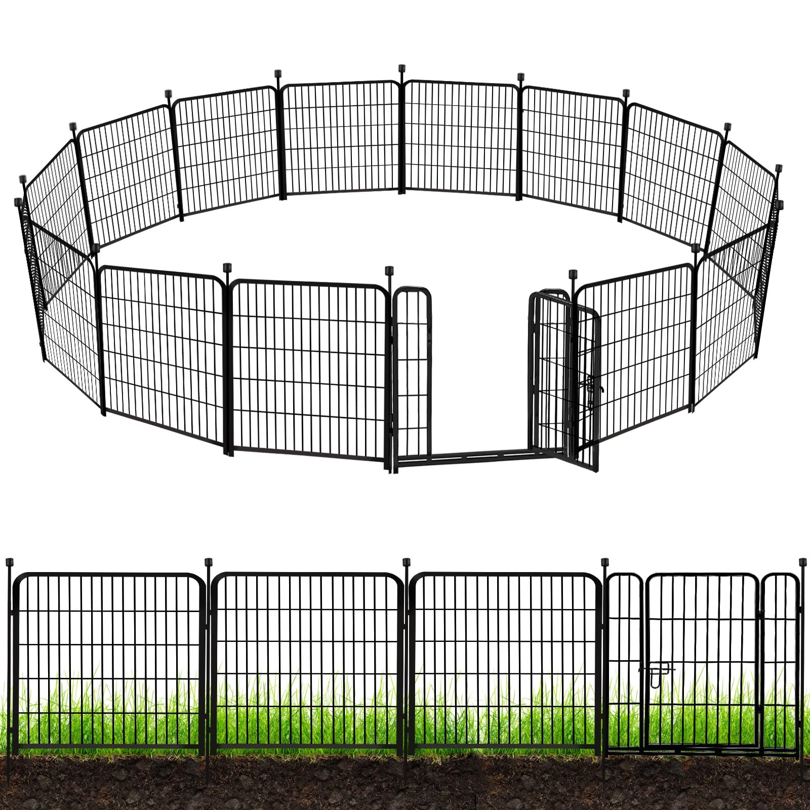 ADAVIN garden fence panel assembly shows quick setup for yards