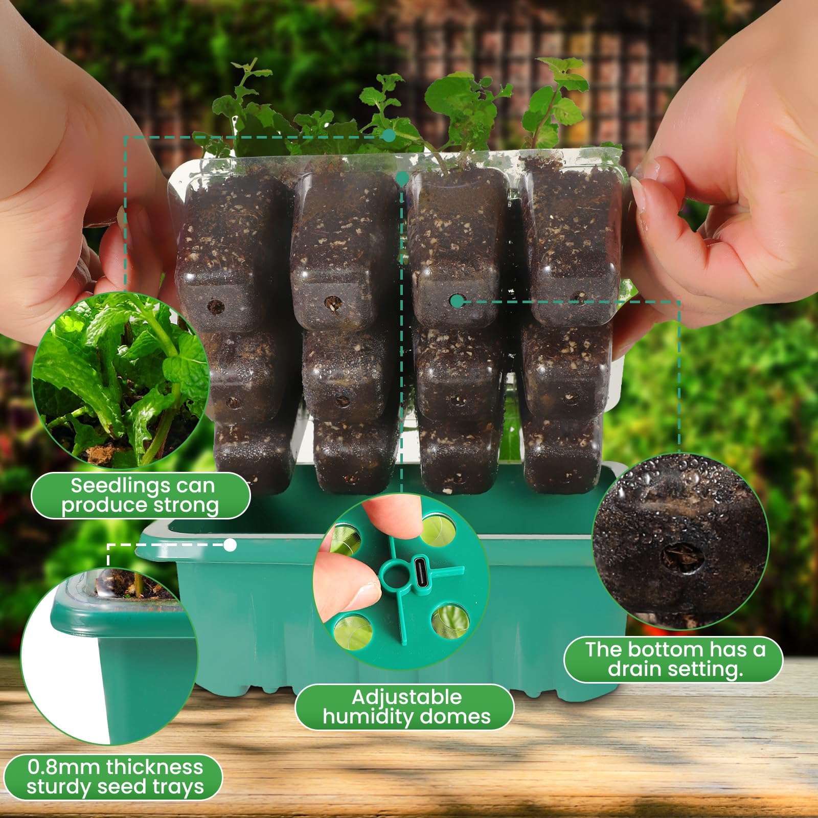 Adawook 3.35-inch high cover maximizing the growing space.
