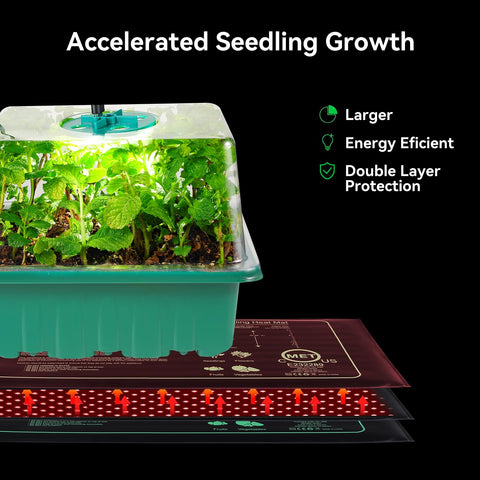 Adawook adjustable humidity domes with vents for precise seedling moisture.
