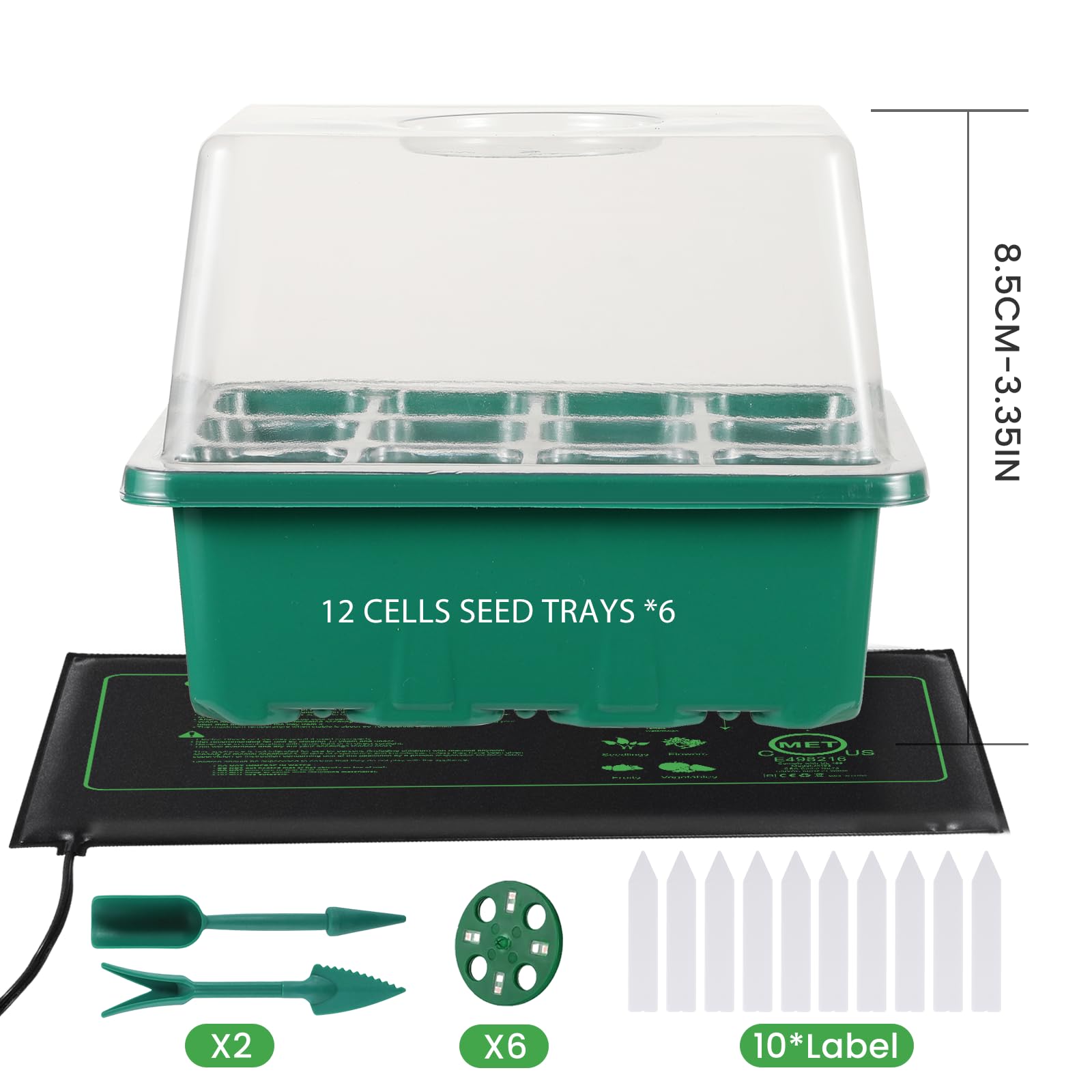 Adawook durable seed-start trays with 1.6 inch cells and deep 1.97 inch depth.