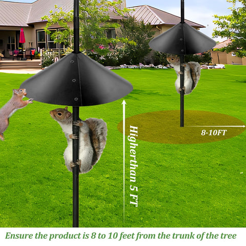 Addcean easy installation in 10 minutes on standard bird feeder poles