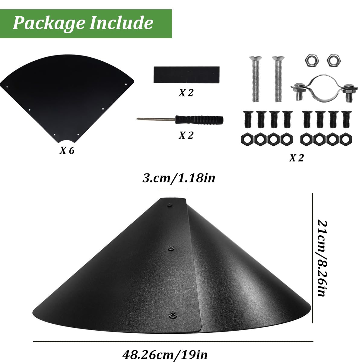 Two-pack Addcean baffles with accessories for quick outdoor setup
