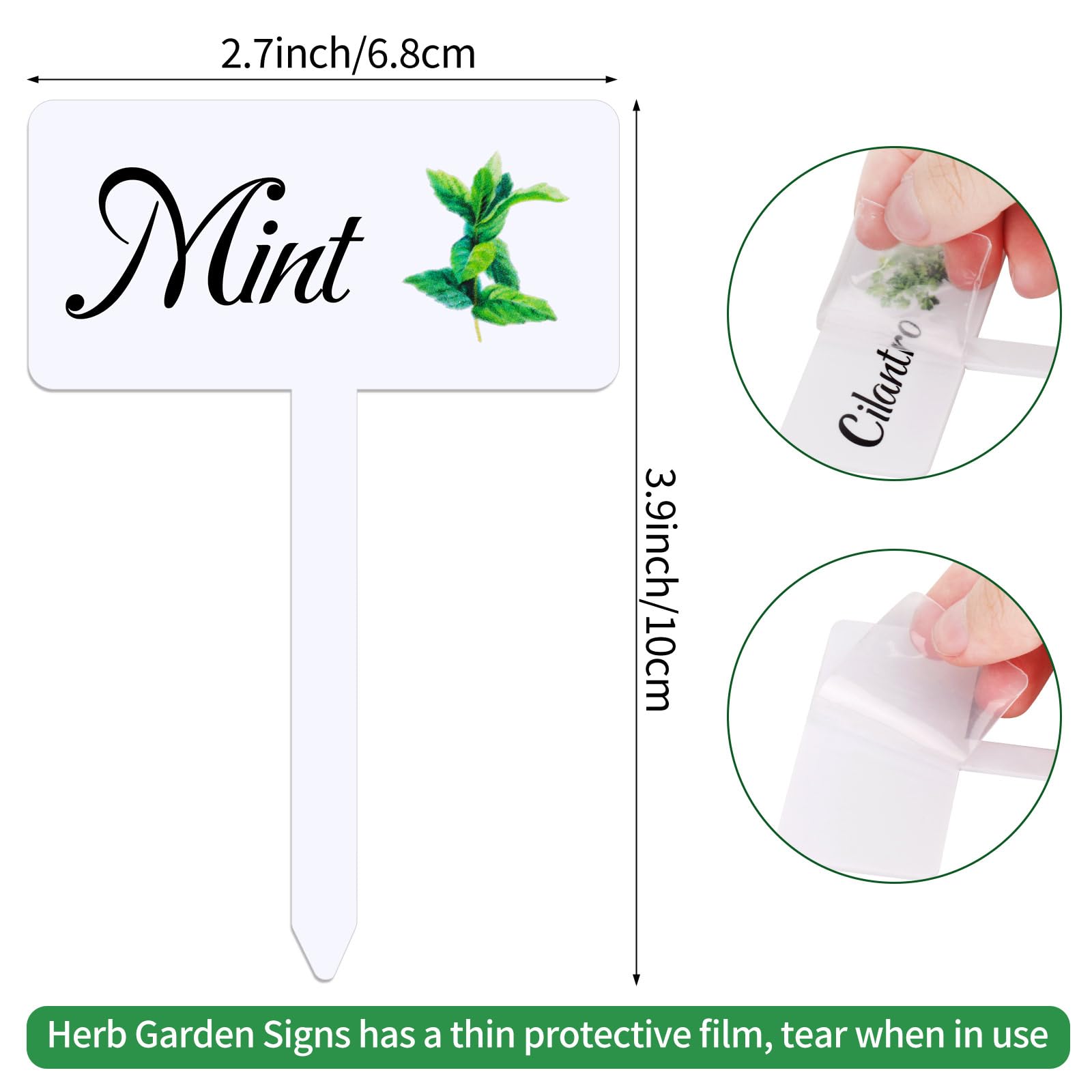 Adecortalk acrylic plant tags are waterproof and durable for outdoor use.