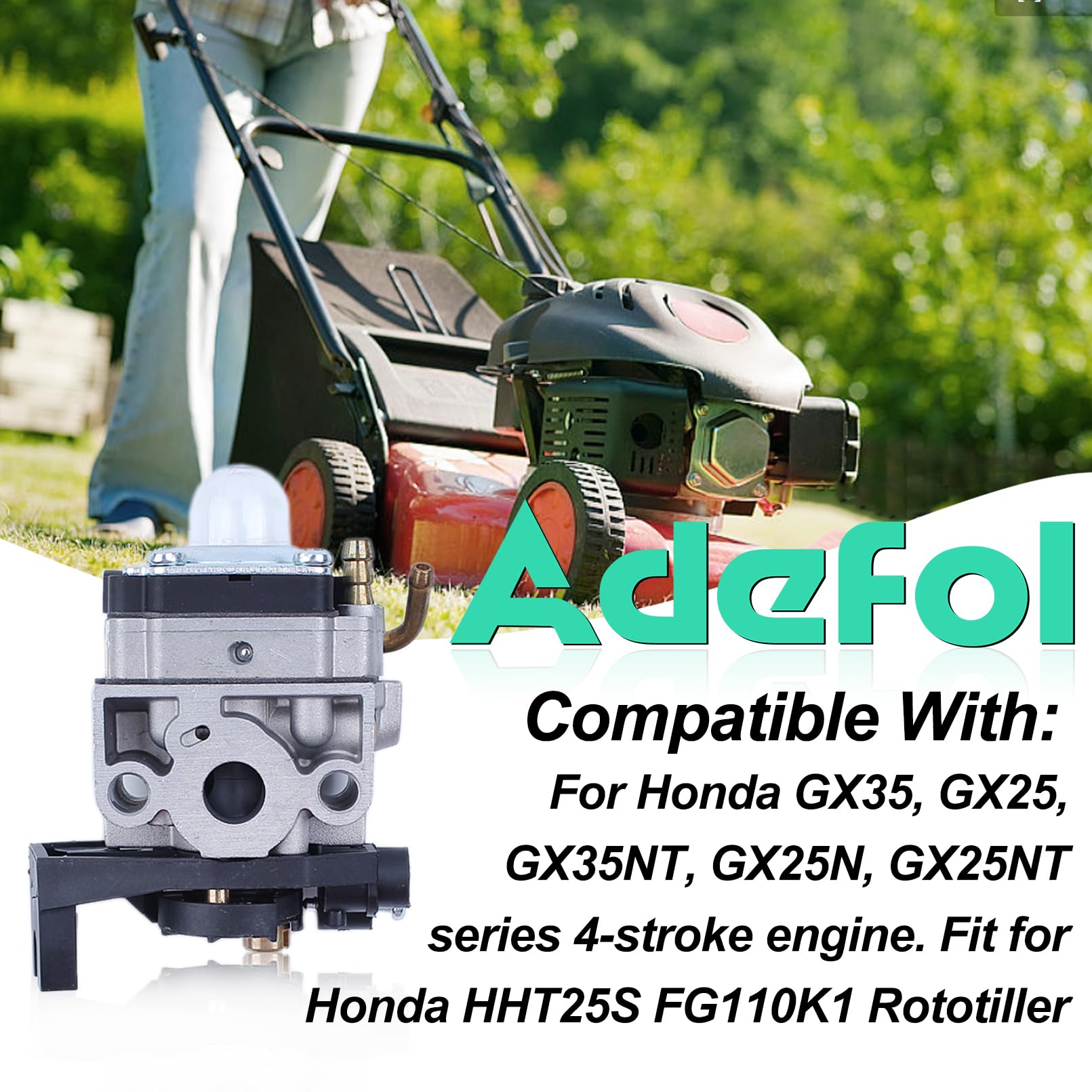 Adefol gasket for Honda GX35 carb kit ensuring a tight seal and stable engine performance.