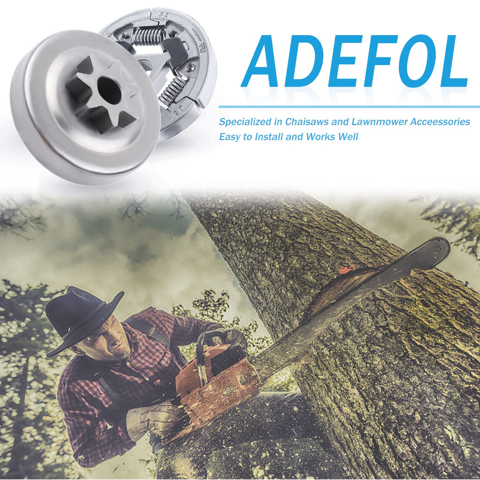 Adefol clutch assembly for Stihl MS311/MS391 ensures reliable power transfer.