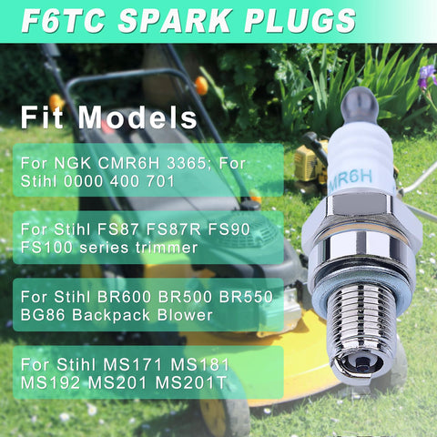 Adefol CMR6H spark plugs side view highlighting compact form for easy fit.