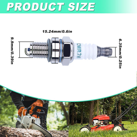 Adefol CMR7H spark plug installed in engine demonstrates snug fit.